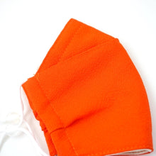 Load image into Gallery viewer, 3Layers Face mask "orange" no print kimono remake