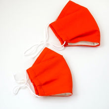 Load image into Gallery viewer, 3Layers Face mask "orange" no print kimono remake