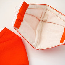 Load image into Gallery viewer, 3Layers Face mask "orange" no print kimono remake