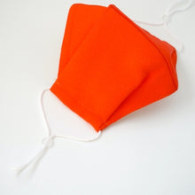 Load image into Gallery viewer, 3Layers Face mask "orange" no print kimono remake