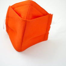 Load image into Gallery viewer, 3Layers Face mask "orange" no print kimono remake