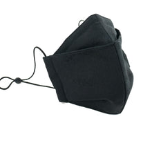 Load image into Gallery viewer, 3Layers Face mask "black" kimono remake for adults