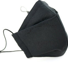 Load image into Gallery viewer, 3Layers Face mask "black" kimono remake for adults