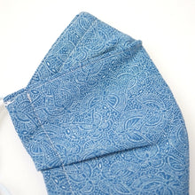 Load image into Gallery viewer, 3Layers Face mask "blue" kimono remake for kids