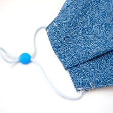 Load image into Gallery viewer, 3Layers Face mask "blue" kimono remake for kids