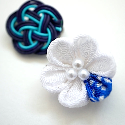 ハンドメイドなな 2pcs brooch, Japanese traditional handcraft, handmade – 7NanA