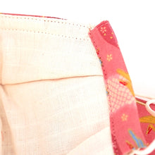 Load image into Gallery viewer, 3Layers Face mask "pink" in crane with pink ear cord