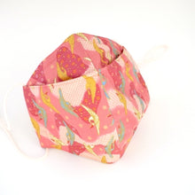 Load image into Gallery viewer, 3Layers Face mask "pink" in crane with pink ear cord