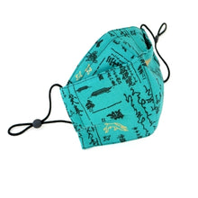 Load image into Gallery viewer, 3Layers Face mask "green" japanese-words design