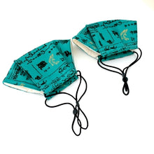 Load image into Gallery viewer, 3Layers Face mask "green" japanese-words design