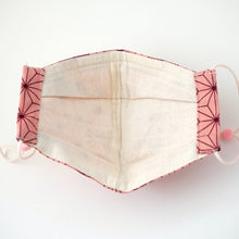 Load image into Gallery viewer, 3Layers Face mask "demon slayer/kamado nezuko" with pink ear cord