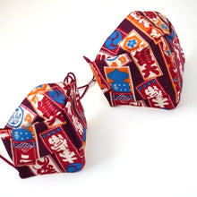 Load image into Gallery viewer, 3Layers Face mask "red" japanese words design