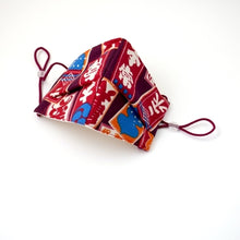 Load image into Gallery viewer, 3Layers Face mask "red" japanese words design