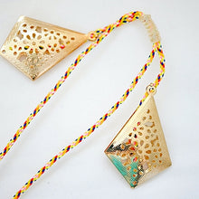 Load image into Gallery viewer, yellow-green&green ceramic aroma stone, oval hanging diffuser