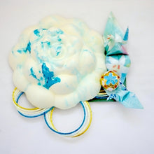 Load image into Gallery viewer, yellow&blue marble flower aroma diffuser and aroma pot