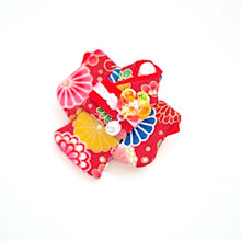 Load image into Gallery viewer, Red Kimono-shaped brooch, handmade