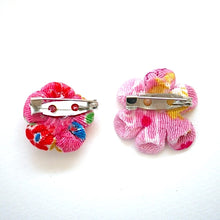 Load image into Gallery viewer, 2pcs Pink flower brooches, accessory, Japan Handmade, fashion accessories