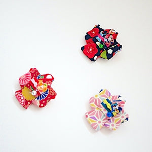 Light pink Kimono-shaped brooch, handmade