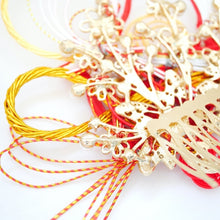 Load image into Gallery viewer, red&yellow mizuhiki design hair comb, Japanese styling tool