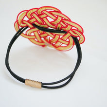 Load image into Gallery viewer, red mizuhiki"水引" hair elastic, Japanese hair tie, hair accessory