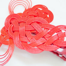 Load image into Gallery viewer, red head accessory, mizuhiki"水引" hair clip, Japan decor
