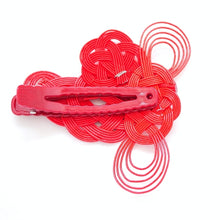 Load image into Gallery viewer, red head accessory, mizuhiki"水引" hair clip, Japan decor