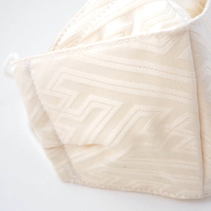 3Layers Face mask "white" kimono remake from japan