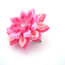 Load image into Gallery viewer, pink flower brooch, Japanese traditional handcraft, handmade