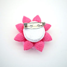 Load image into Gallery viewer, pink flower brooch, Japanese traditional handcraft, handmade