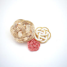 Load image into Gallery viewer, three flowers brooch, Japanese traditional handcraft, handmade