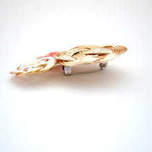 Load image into Gallery viewer, three flowers brooch, Japanese traditional handcraft, handmade