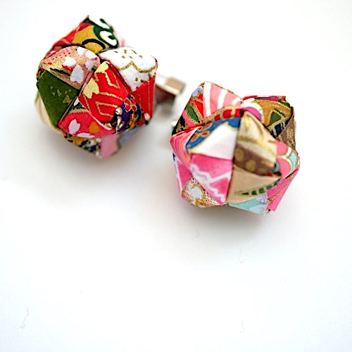 2pcs modular origami brooch, Japanese traditional handcraft, handmade