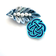 Load image into Gallery viewer, 2pcs blue brooch, Japanese traditional handcraft, handmade