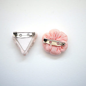 2pcs light pink brooch, Japanese traditional handcraft, handmade