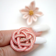 Load image into Gallery viewer, 2pcs light pink brooch, Japanese traditional handcraft, handmade