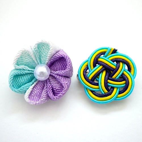 2pcs brooch, Japanese traditional handcraft, handmade