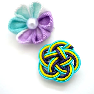 2pcs brooch, Japanese traditional handcraft, handmade