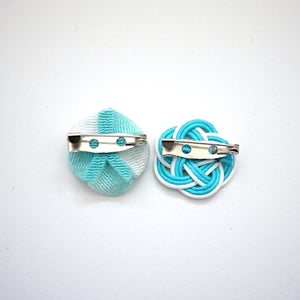 2pcs sky blue brooch, Japanese traditional handcraft, handmade