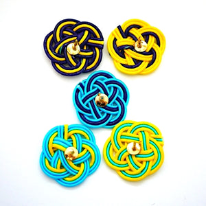 lapel pin 5pcs, Japanese traditional paper work/mizuhiki