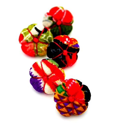 lapel pin 5pcs, Japanese traditional crepe work