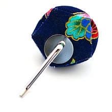 Load image into Gallery viewer, blue mix color flower pony hook, ponytail accessory, hair finding