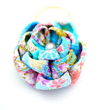 Load image into Gallery viewer, sky blue flower kilt pin, scarf fastener, brooch pin, scarf tie