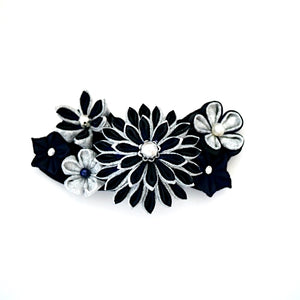 deep blue Tumami-zaiku hair barrette handmade from Japan