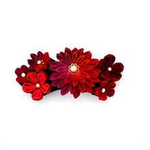 Load image into Gallery viewer, orange Tumami-zaiku hair barrette, headdress, hair accessaory