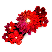 Load image into Gallery viewer, orange Tumami-zaiku hair barrette, headdress, hair accessaory