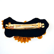 Load image into Gallery viewer, white and yellow Tumami-zaiku hair barrette, headdress, hair accessaory, Japanese design