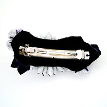 Load image into Gallery viewer, deep violet Tumami-zaiku hair barrette, headdress, Japanese design, bar barrette