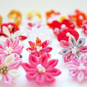 2pcs Pink flower brooches, accessory, Japan Handmade, fashion accessories