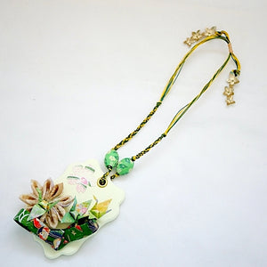 yellow-green plaster diffuser, green hanging ornament