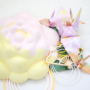 yellow&pink flower aromatherapy diffuser, handcrafted home interior